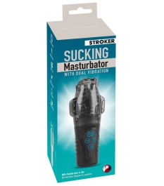 Masturbator mit Doppel-Vibration & Saugfunktion