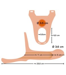 Umschnalldildo „Silicone Strap-on“, mit Hodenring