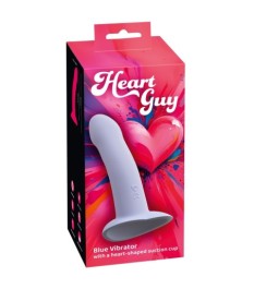 Vibrator „Heart Guy Blue“ mit herzförmigem Saugfuß