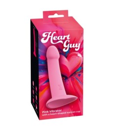Vibrator „Heart Guy Pink“ mit herzförmigem Saugfuß