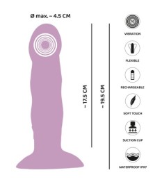 Vibrator „Heart Guy Purple“ mit herzförmigem Saugfuß