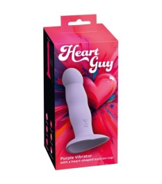Vibrator „Heart Guy Purple“ mit herzförmigem Saugfuß