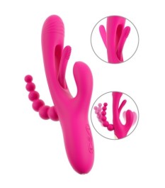 Rabbitvibrator „Triple Vibe With Flicking Tongue“ mit Anal-Stimulator