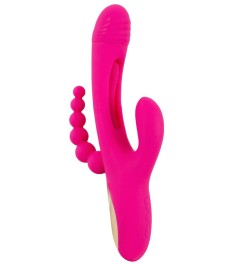 Rabbitvibrator „Triple Vibe With Flicking Tongue“ mit Anal-Stimulator