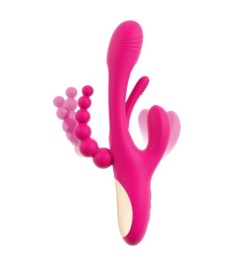 Rabbitvibrator „Triple Vibe With Flicking Tongue“ mit Anal-Stimulator