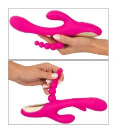 Rabbitvibrator „Triple Vibe With Flicking Tongue“ mit Anal-Stimulator