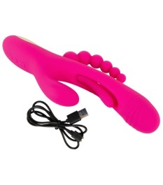 Rabbitvibrator „Triple Vibe With Flicking Tongue“ mit Anal-Stimulator
