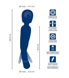 Massagestab „2in1 Wand with Flicking Tongue“, beidseitig verwendbar