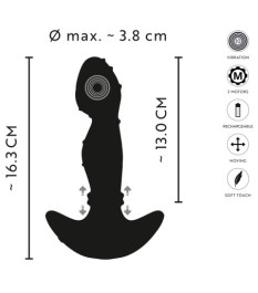 Prostata-Vibrator mit Rimming-Massageringen