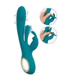 Rabbitvibrator mit Stoßfunktion und G-Punkt-Zunge