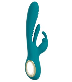 Rabbitvibrator mit Stoßfunktion und G-Punkt-Zunge