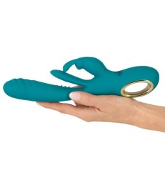 Rabbitvibrator mit Stoßfunktion und G-Punkt-Zunge