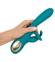 Rabbitvibrator mit Stoßfunktion und G-Punkt-Zunge