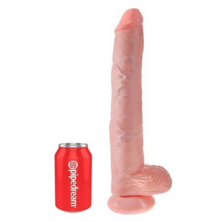 Naturdildo „14" Cock with Balls" mit Saugfuß