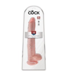 Naturdildo „14" Cock with Balls" mit Saugfuß