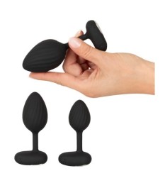 3-teiliges Analplug-Set mit Vibration