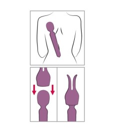 Massagestab „Emma Neo 2“ inklusive Bunny-Aufsatz