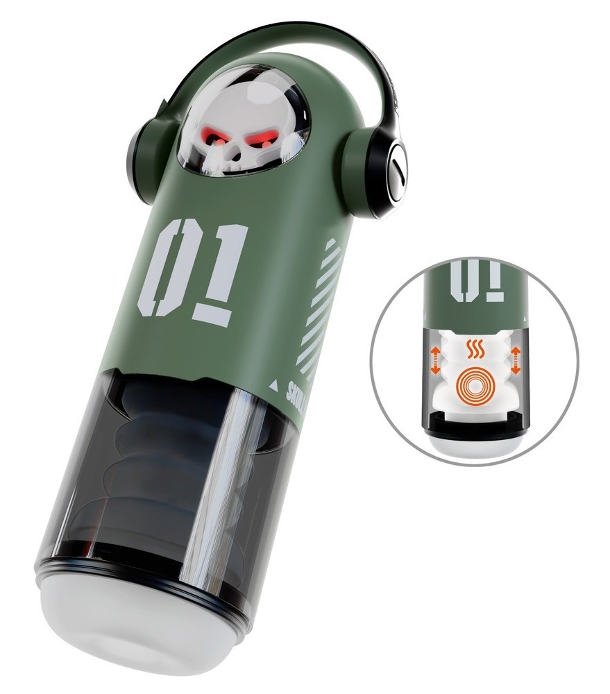 Masturbator „SKULL“ mit 3 automatischen Funktionen