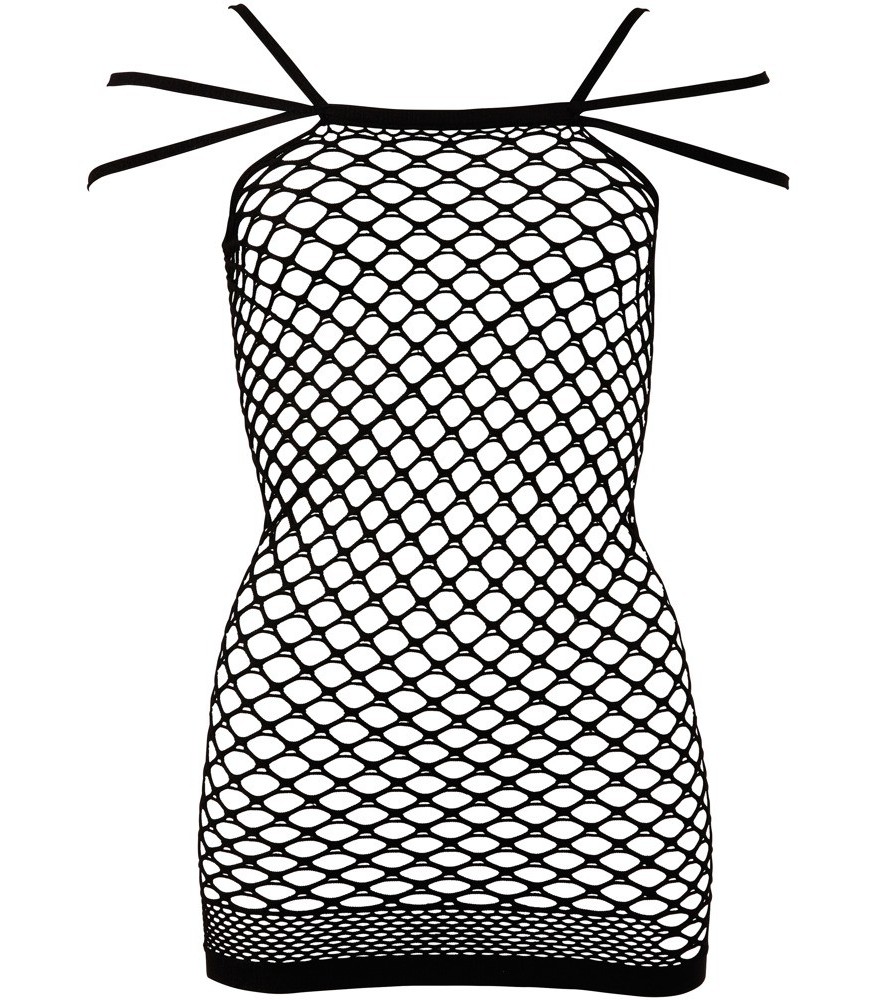 Kleid aus grobem Netzmaterial