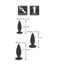 3-teiliges Analplug-Set