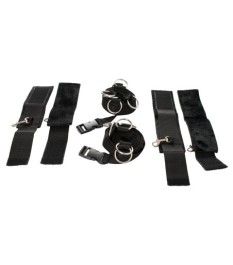 4-teilige Bettfesseln, mit Karabinern