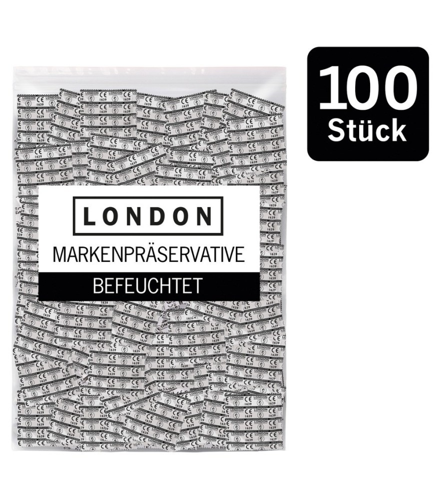 Kondome „LONDON Q600 feucht“ mit Beschichtung auf Silikonbasis