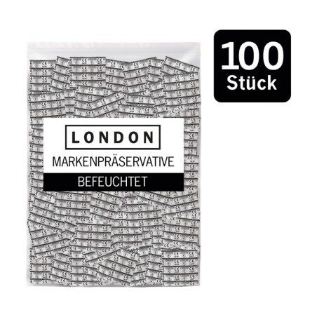 Kondome „LONDON Q600 feucht“ mit Beschichtung auf Silikonbasis