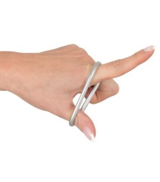 3-teiliges Penisring-Set „Metallic Silicone Cock Ring Set“, aus Siliko