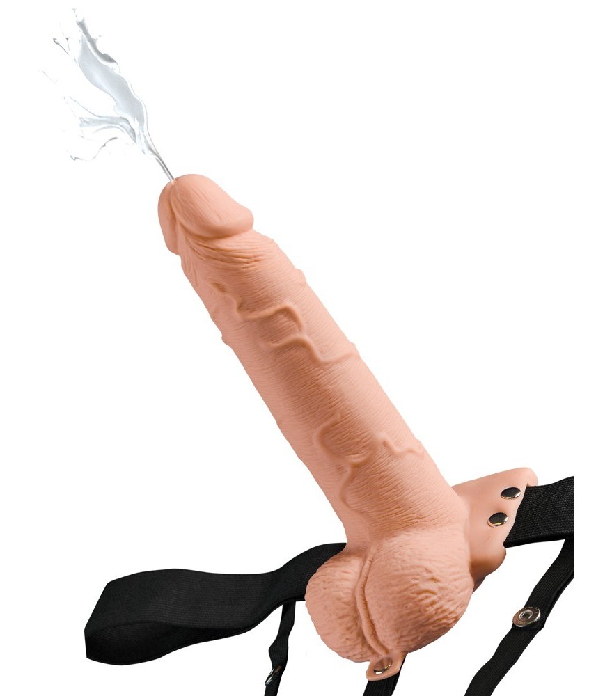 Umschnalldildo „Hollow Strap-on Squirting“ mit Spritzfunktion