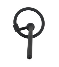 Penisplug „Piss Play with Stopper“ mit Eichelring, komplett aus Siliko