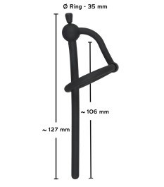 Penisplug „Piss Play with Stopper“ mit Eichelring, komplett aus Siliko
