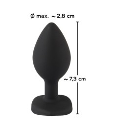 Analplug „Silicone Butt Plug“, mit Schmuckstein