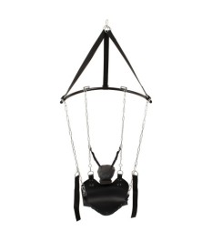 Liebesschaukel "Sex Swing" mit Liegefläche aus Leder und Kopfpolster