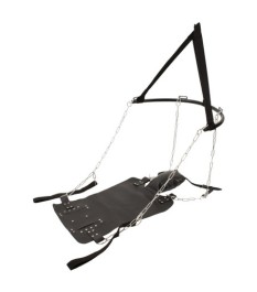 Liebesschaukel "Sex Swing" mit Liegefläche aus Leder und Kopfpolster