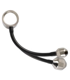 Penisring „Cock ring & Ass plugs“ mit 2 schweren Plug-Gewichten