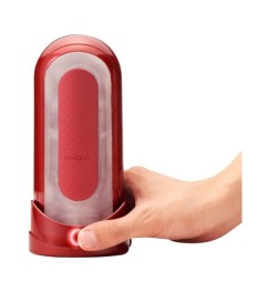 Masturbator plus Heizstab "Flip 0 (Zero) Red Warmer Package"