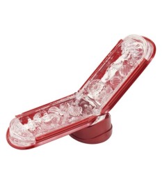 Masturbator plus Heizstab "Flip 0 (Zero) Red Warmer Package"