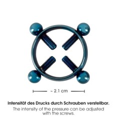 Nippelklemmen „Nipple Jewellery Blue Moon“, 6 g pro Stück, jeweils 4 J