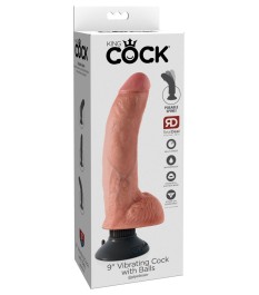 Vibrator „9" Vibrating Cock with Balls“, 23 cm