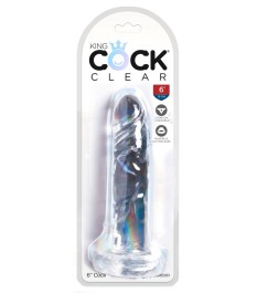 Naturdildo „6“-Cock Clear“ mit Saugfuß
