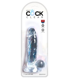 Naturdildo „7“-Cock with Balls“ mit Saugfuß