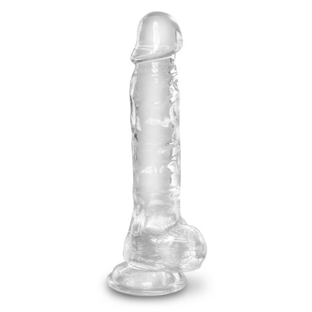 Naturdildo „8“-Cock with Balls“ mit Saugfuß