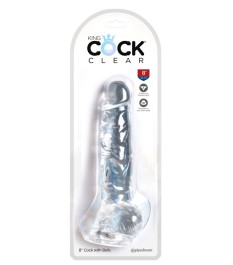 Naturdildo „8“-Cock with Balls“ mit Saugfuß