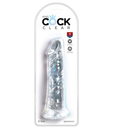 Naturdildo „8“-Cock Clear“ mit Saugfuß