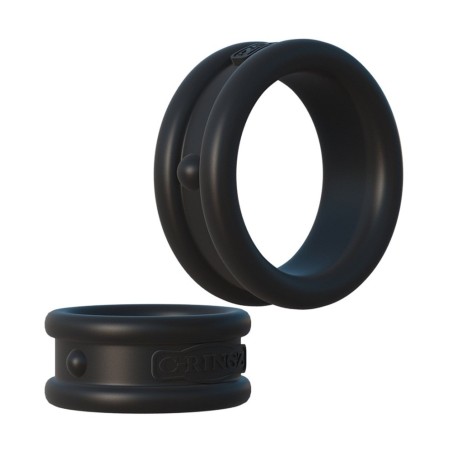 2-teiliges Set Hoden-Penisringe „Max-Width Silicone Rings“