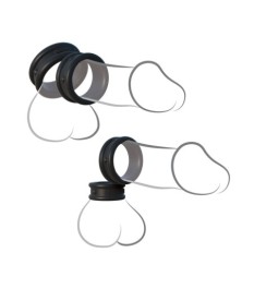 2-teiliges Set Hoden-Penisringe „Max-Width Silicone Rings“