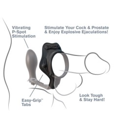 Penis-Hodenring „Rock Hard Ass-Gasm“, mit Analplug