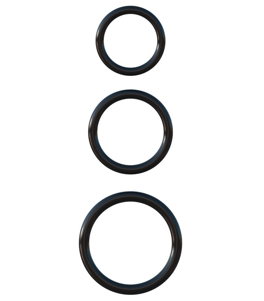 3-teiliges Penisring-Set „Silicone 3-Ring Stamina Set“
