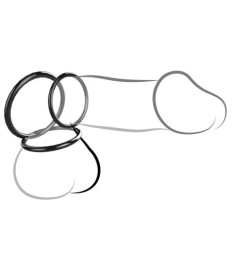 3-teiliges Penisring-Set „Silicone 3-Ring Stamina Set“