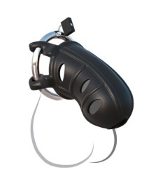 Peniskäfig „Hardcore Silicone Cock Blocker“ mit Schloss und Schlüssel